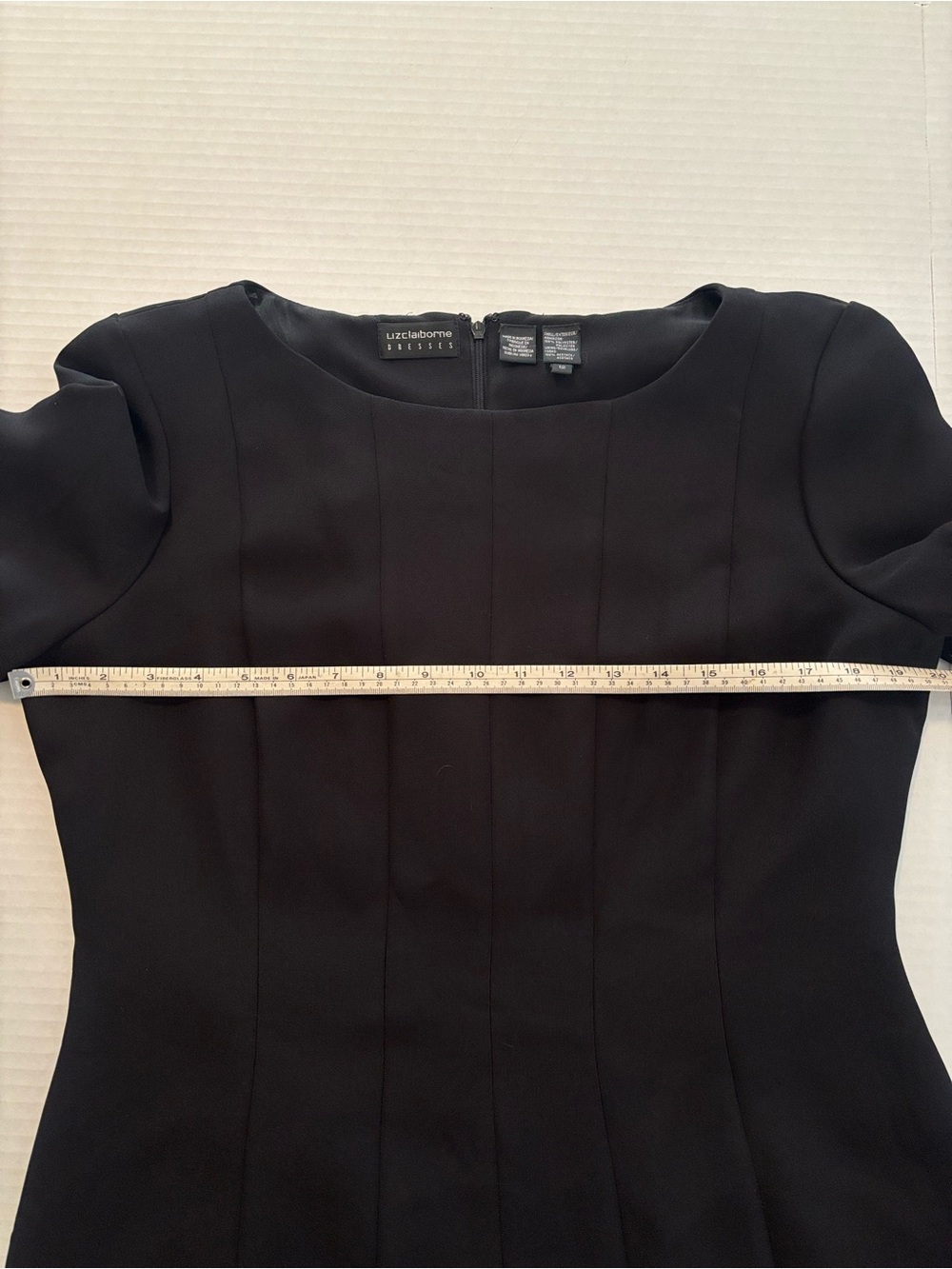 Liz Claiborne Black Short-Sleeve Midi pleated Dress - Picture 4 of 9